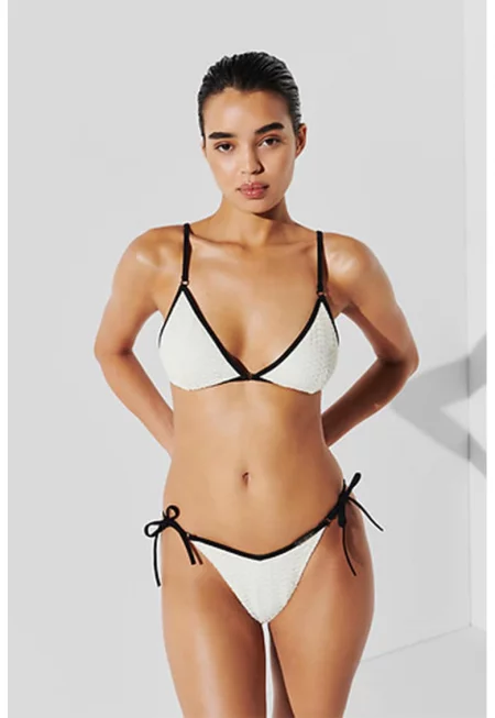 Регулируемо долнище на бански - Бежов