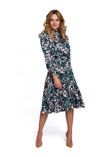 Рокля с флорален принт - Маковер - Полиестер