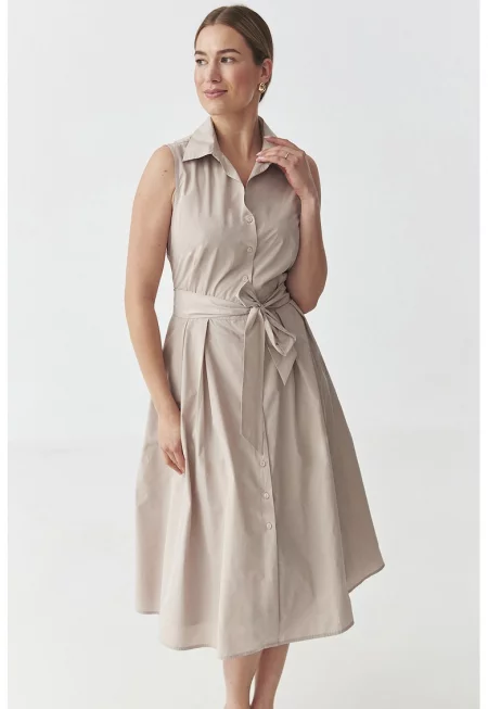 Рокля тип риза Nikina - Светло кафяво