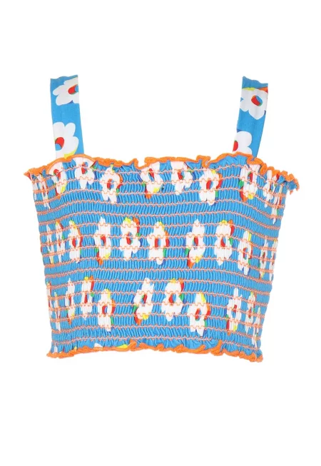 Скъсен флорален топ