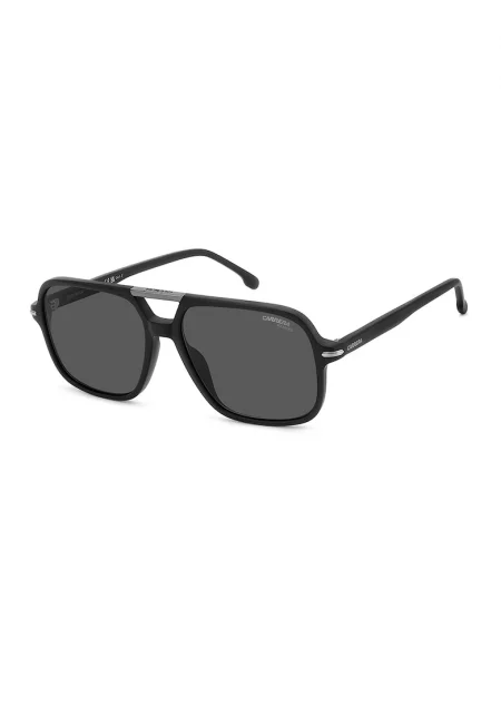 Слънчеви очила Aviator с лого на раменете - Черен/Сив