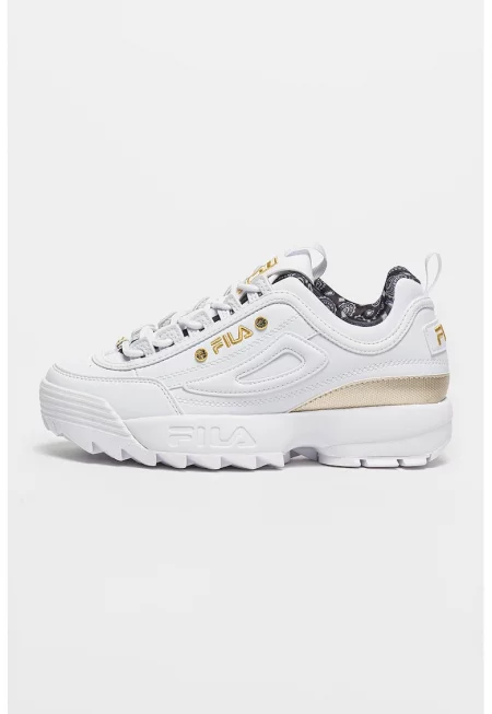 Спортни обувки Disruptor от еко кожа - Бял/Златист