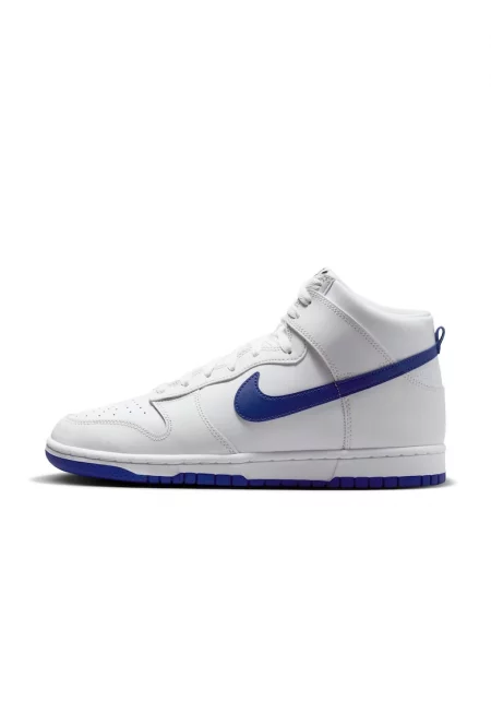 Спортни обувки -  Nike Dunk Hi Retro - Кожени - Бели - Бял