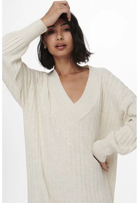 Свободна миди рокля-пуловер New