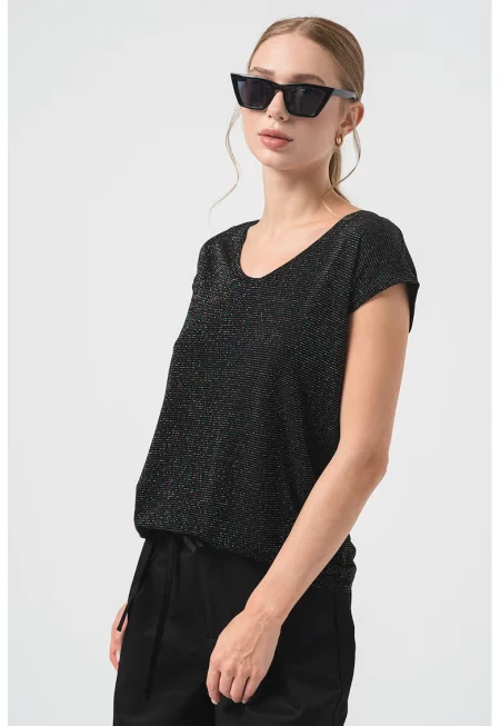 Тениска Billo с бляскави елементи