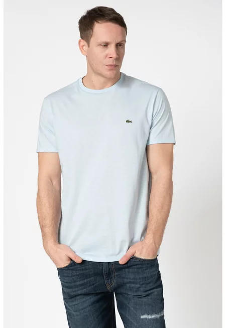 Тениска от памук пима - Небесносин