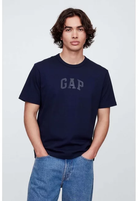 Тениска с лого - Тъмносин