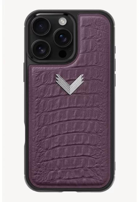 Унисекс кожен калъф за iPhone 16 Pro Max с шагрен