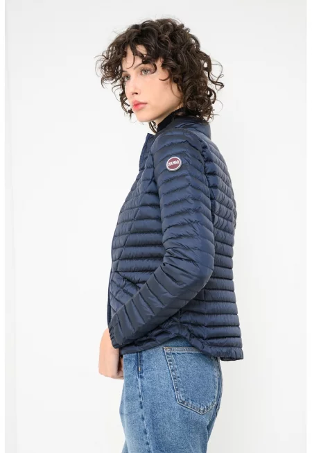 Зимно яке с пухена вата и олекотен дизайн - Тъмносин