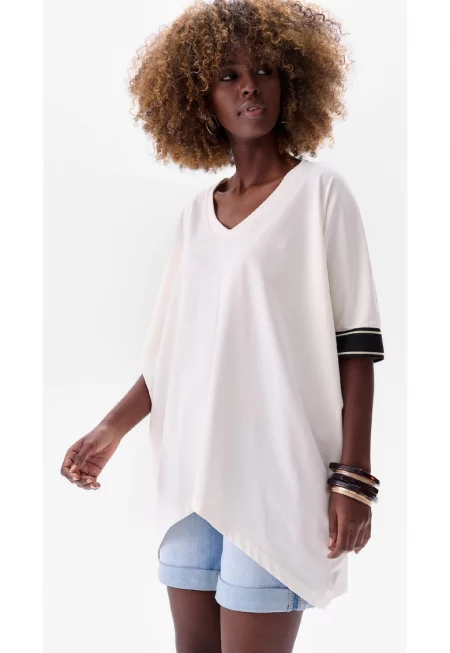 Асиметрична блуза с V-образно деколте Janie Pannaccotta