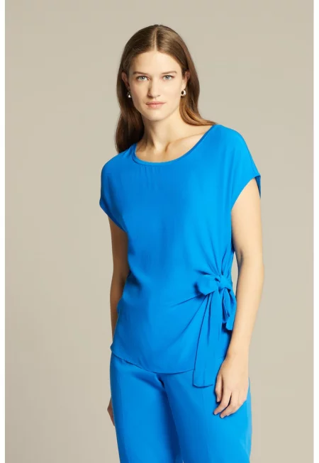 Блуза с къси ръкави - Кралско Синьо