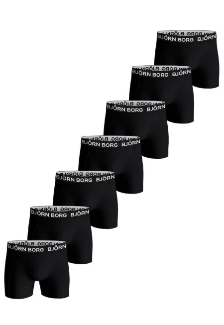 Боксерки с лого на талията - 7 чифта - Черен