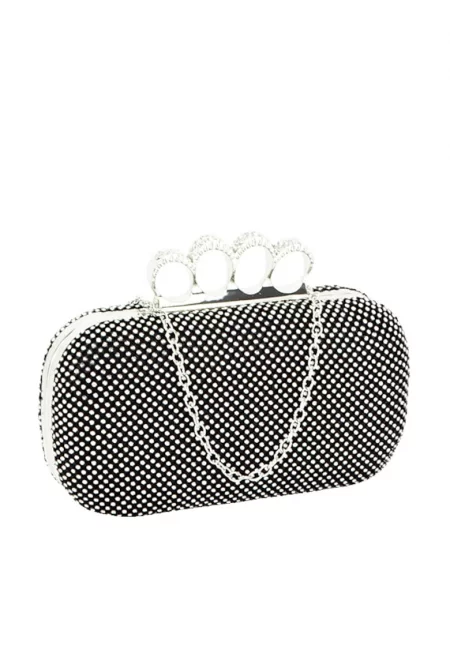 Чанта клъч с камъчета