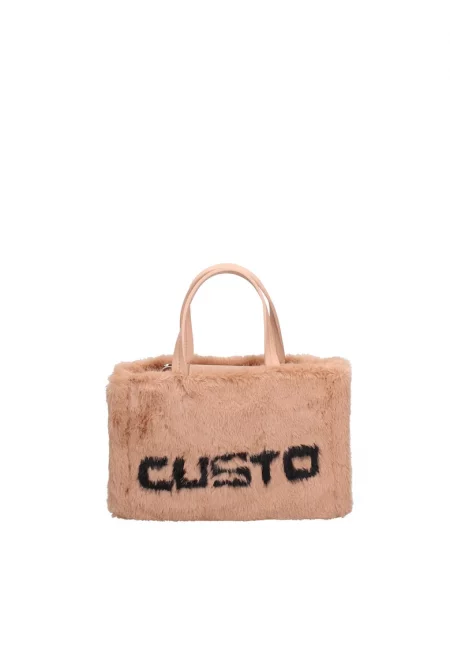 Чанта tote от еко пух с лого