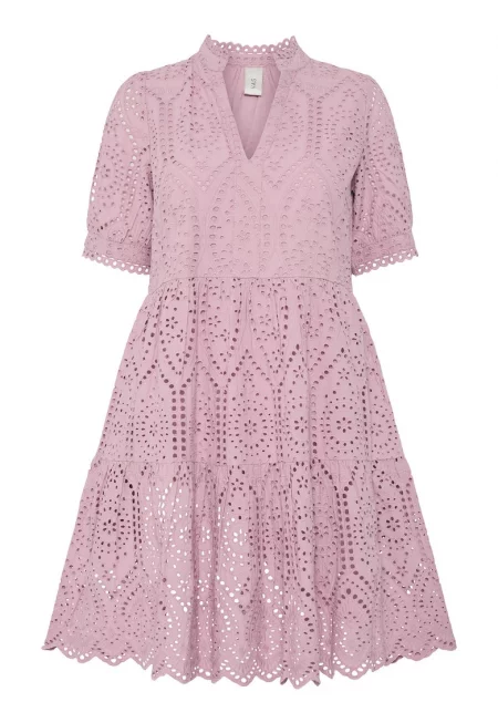 Дамска лятна рокля  26027163 - Органичен памук - Розово