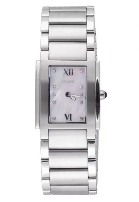 Дамски часовник  34 мм - стоманена каишка - водоустойчивост 5 ATM - сребрист