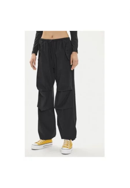 Дамски панталон -  304113345 - Памук - Черен