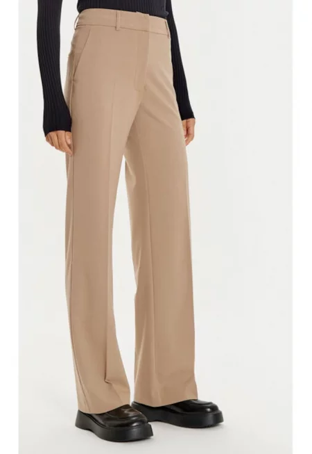 Дамски панталон -  304937781 - Полиестер/Рейон - Бежов - Бежов