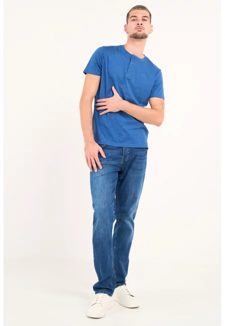 Дънки с миди талия - Тъмносин