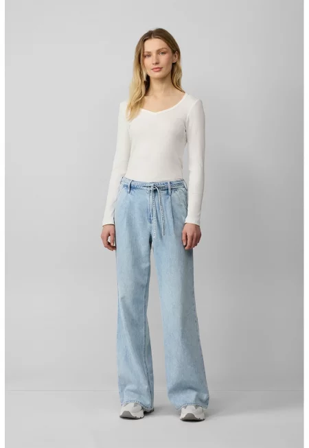 Дънки Suri с висока талия - Ледено синьо