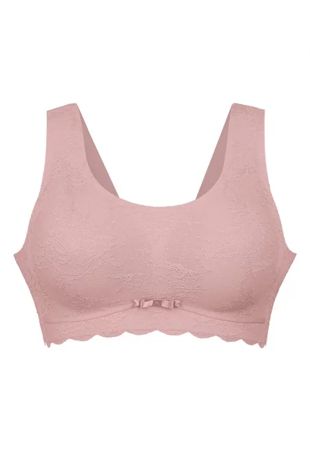 Дантелен сутиен с цяла чашка - Розово