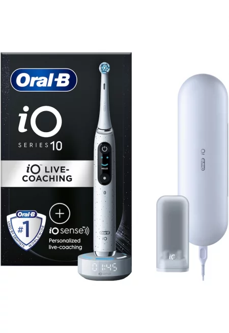 Електрическа четка за зъби  iO10 със зарядно iOSense - магнитна и микровибрационна технология - изкуствен интелект - LED дисплей - интелигентен ...