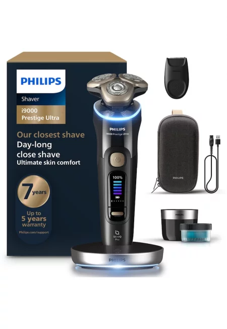 Електрическа самобръсначка  i9000 Prestige Ultra XP9400/31 - технология SkinIQ Pro - Тъмно сиво