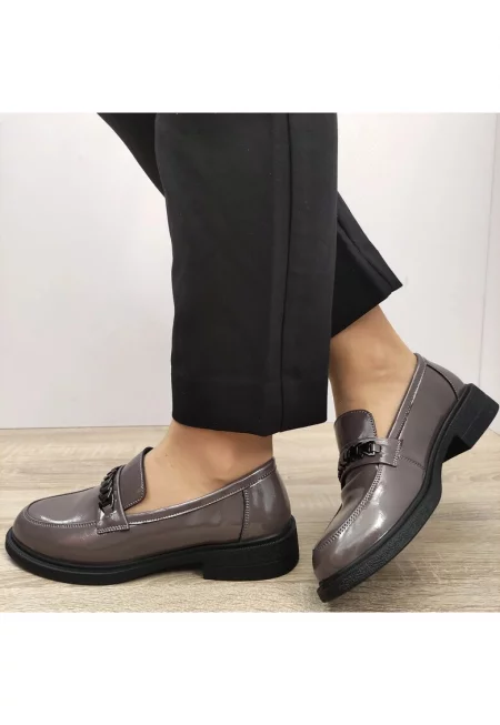 Ежедневни дамски обувки  540005B 51-L сив лак - 39 - сив лак