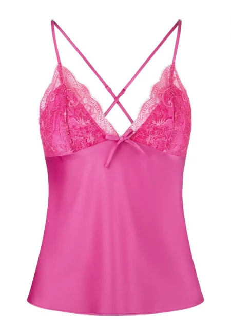 Горна пижама с кръстосани презрамки - Розово