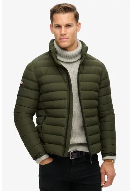 Капитонирано зимно яке Fuji с вата - Тъмнозелен