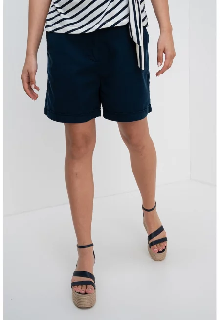 Къс панталон чино с лиосел - Тъмносин