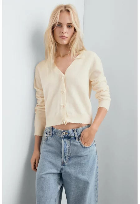 Къса жилетка с вълна