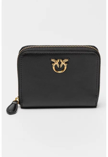 Кожен портфейл Taylor с цип - Черен