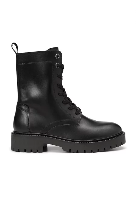 Кожени ботуши с цип