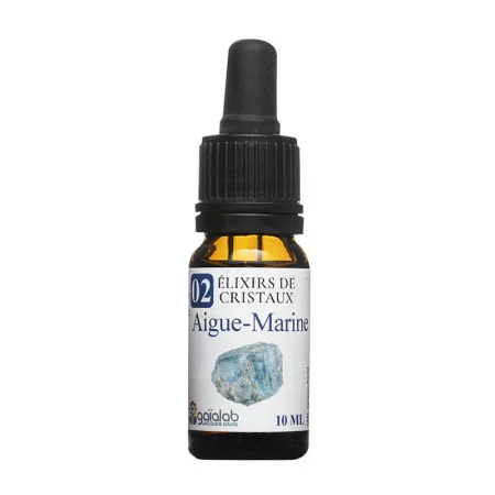 Кристална есенция № 02 – Аквамарин, капки, 10 ml
