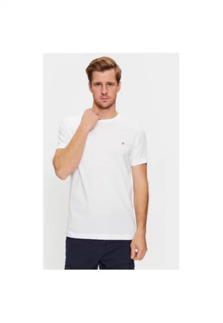 Мъжка тениска -  303284190 - Памук - Бяла - Бял