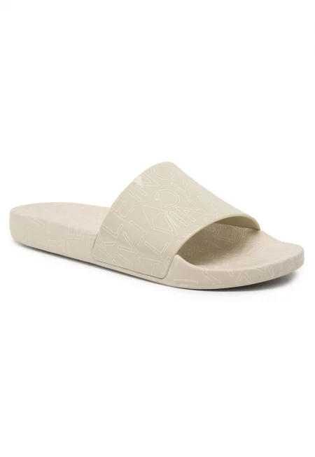 Мъжки чехли -  бежови - пластмасови