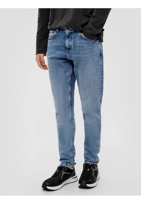 Мъжки дънки Shawn - средна талия - стандартна кройка - заострени крачоли - светлосини -  от s.Oliver