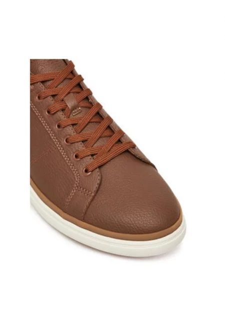 Мъжки спортни обувки - 13450249 -  Екокожа - Кафяв