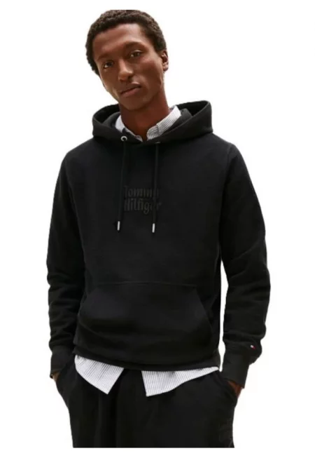 Мъжки суичър  REVERSED TERRY HOODY - Памук - Черен - Черен