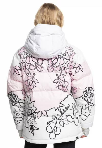 Непромокаемо ски яке с качулка - десен и вата