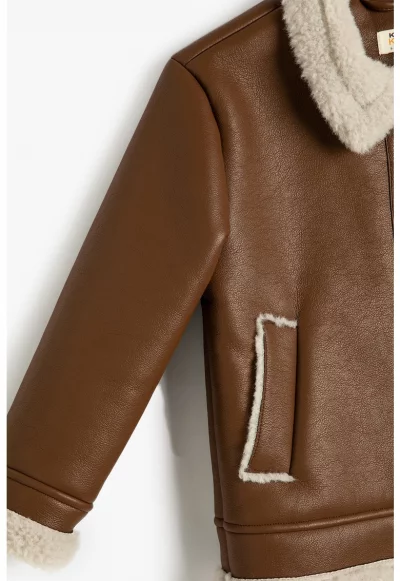 Палто от еко пух с цип