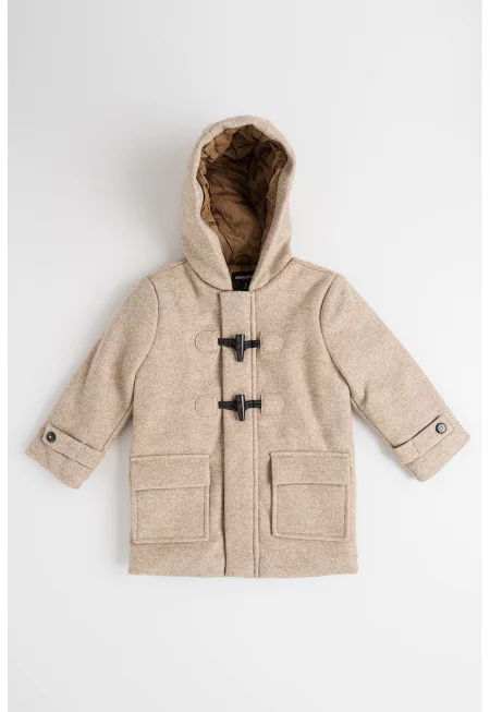 Палто с качулка и джобове