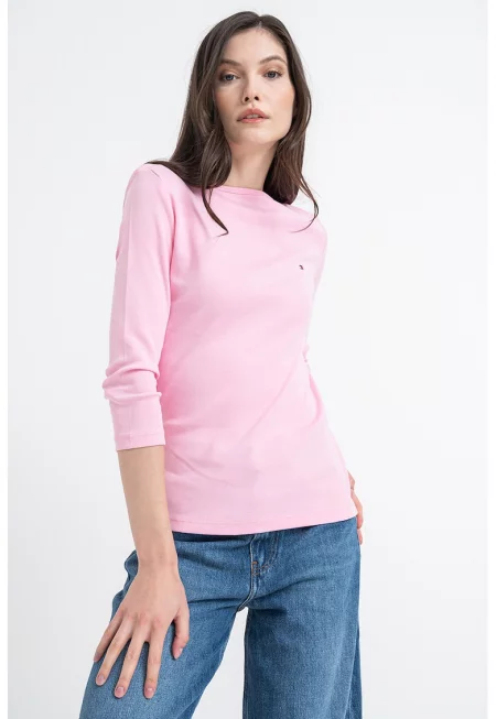 Памучна блуза с 3/4 ръкави