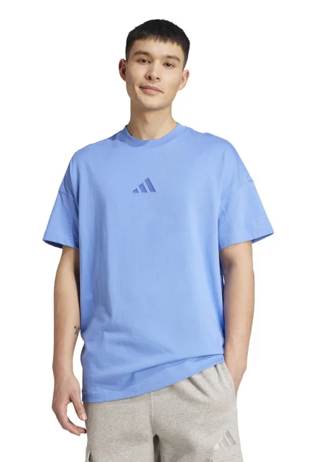 Памучна тениска с овално деколте