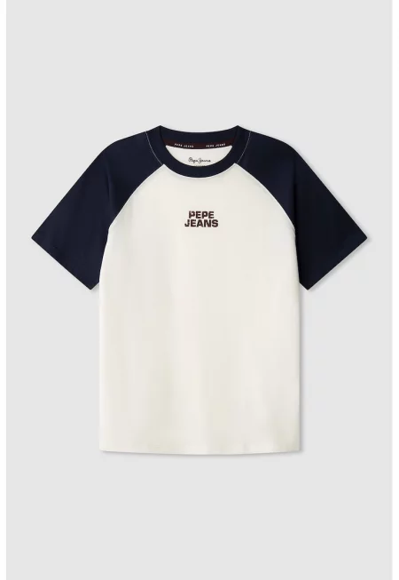 Памучна тениска с овално деколте