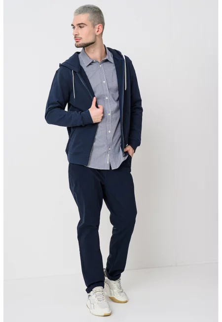 Памучно худи - Тъмносин