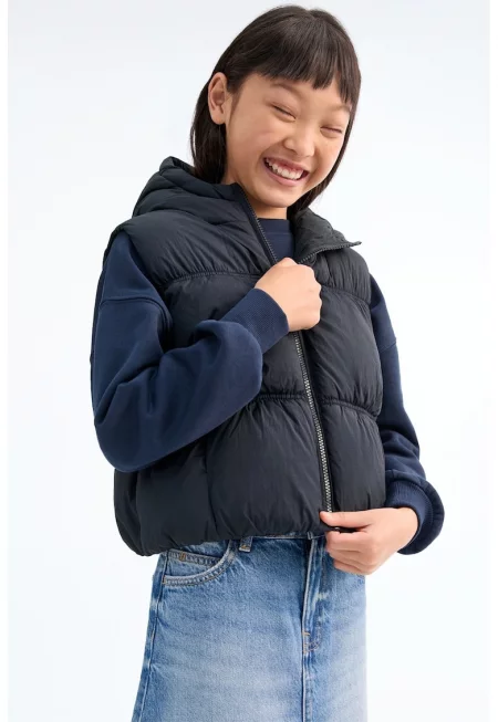 Подплатен елек с качулка