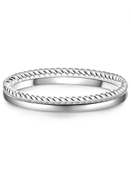 Пръстени тип халки - 2 броя - Сребрист