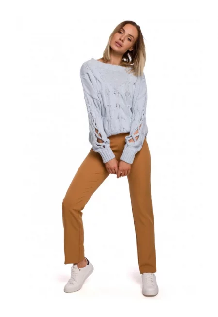 Пуловер с разделени ръкави  Акрил - Полиамид - Син